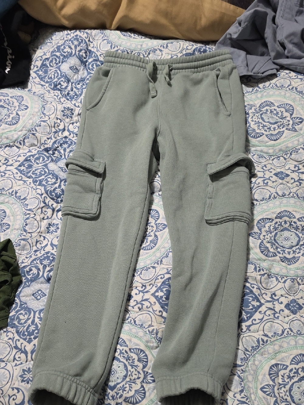 wonder nation Sage Green Cargo Sweatpants for Kids